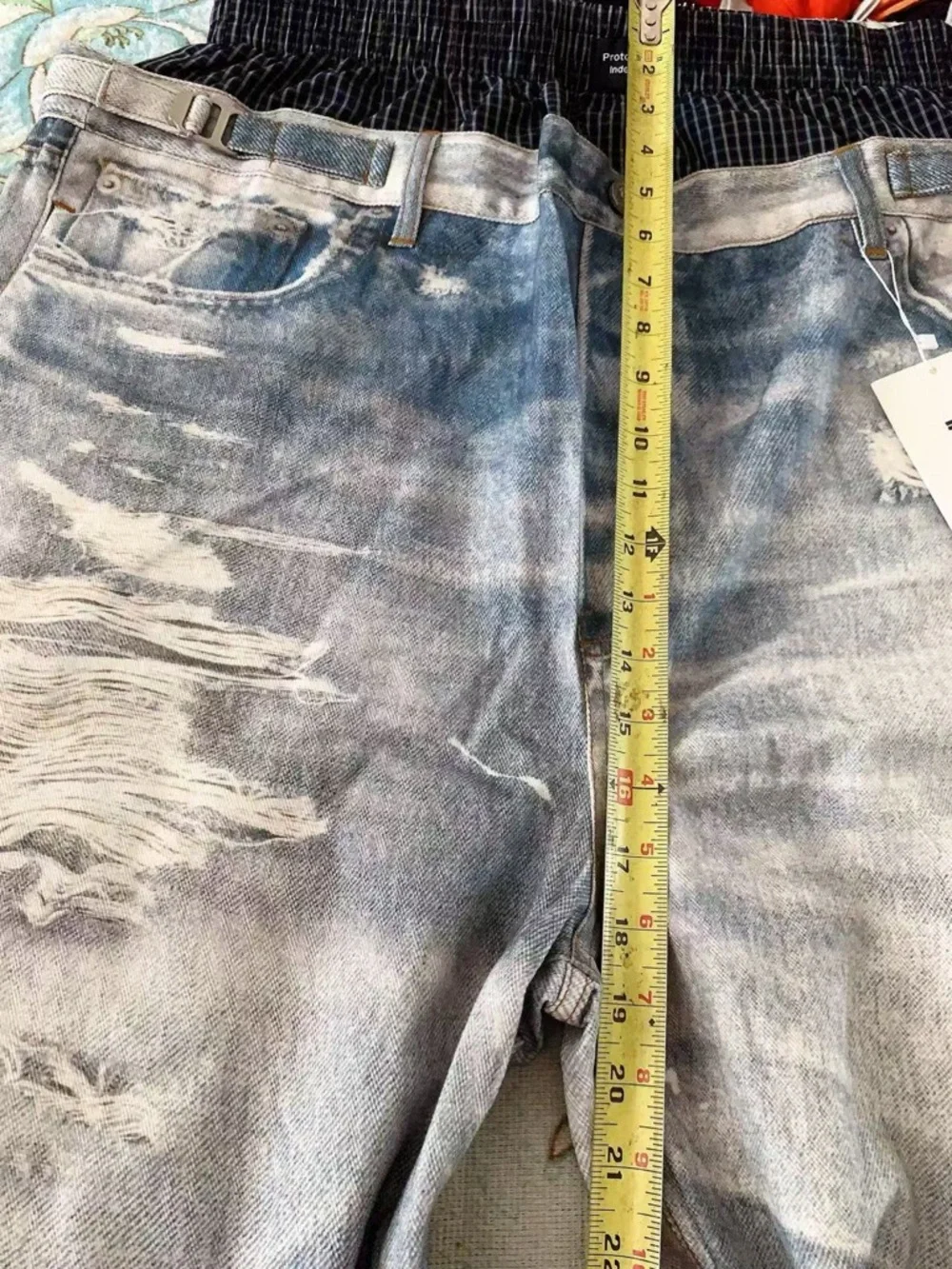 Mens XL Baggy Sweatpants Grey Stacked Fit Wide Leg jeans Streetwear SZ‎ 4